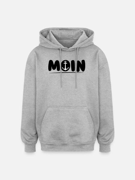 Moin with Anker - Oversized Unisex Hoodie - heather grey
