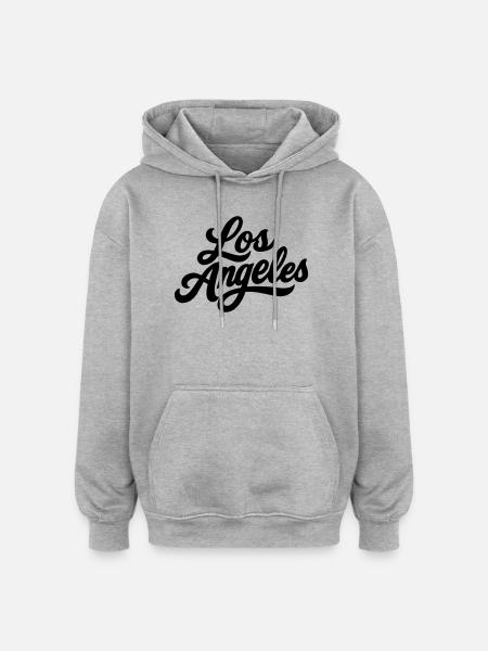 Los Angeles LA shirt - Oversized Unisex Hoodie - heather grey