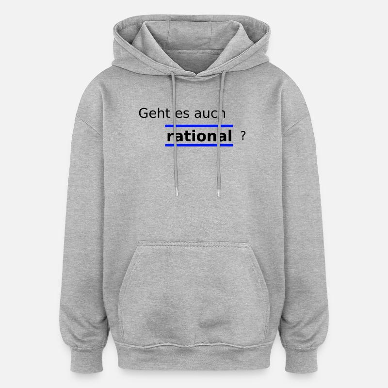 Rationnel - Sweat à capuche oversize unisexe - gris chiné