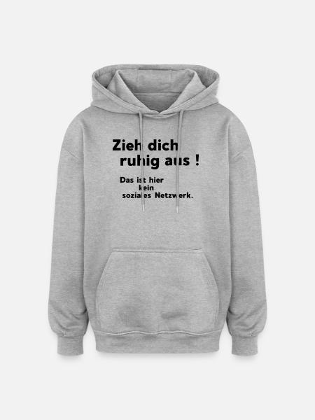 se déshabiller - Sweat à capuche oversize unisexe - gris chiné