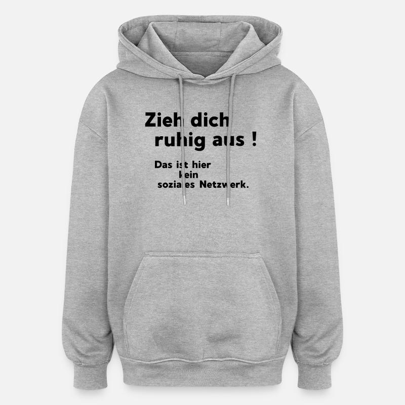 se déshabiller - Sweat à capuche oversize unisexe - gris chiné