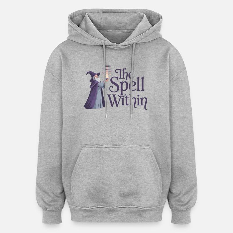 Sorcier magique - Sweat à capuche oversize unisexe - gris chiné