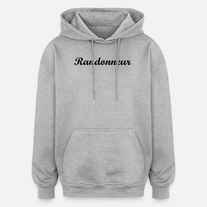Randonneur - Sweat à capuche oversize unisexe - gris chiné