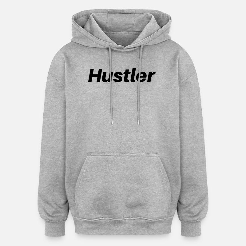 Mystère de conception personnalisée - Sweat à capuche oversize unisexe - gris chiné