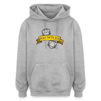 Alea Iacta Est Würfelrolle - Oversized Unisex Hoodie - Grau meliert - Vorne - Noah (186cm)