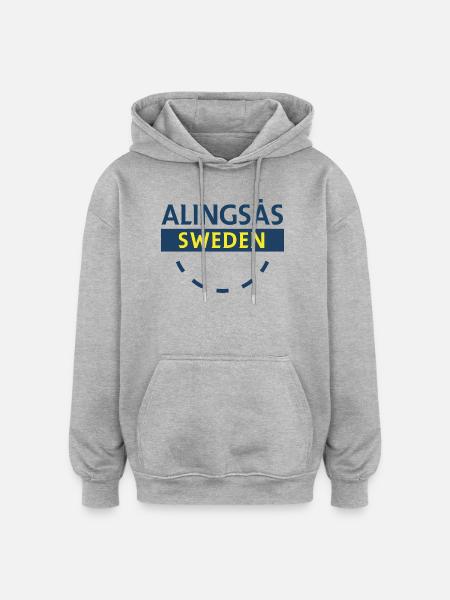 Alingsås Schweden Schild - Oversized Unisex Hoodie - Grau meliert