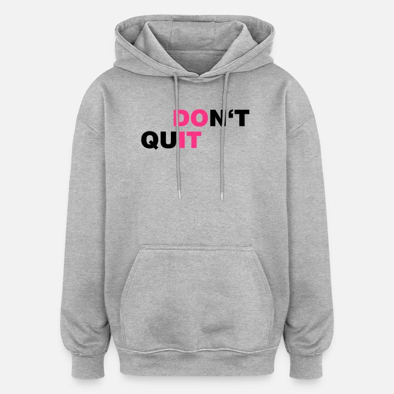 DO_IT - Sweat à capuche oversize unisexe - gris chiné