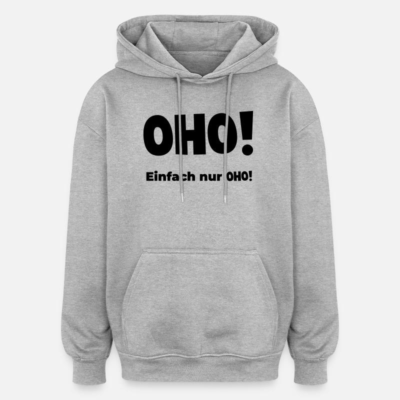 Puissant - Sweat à capuche oversize unisexe - gris chiné