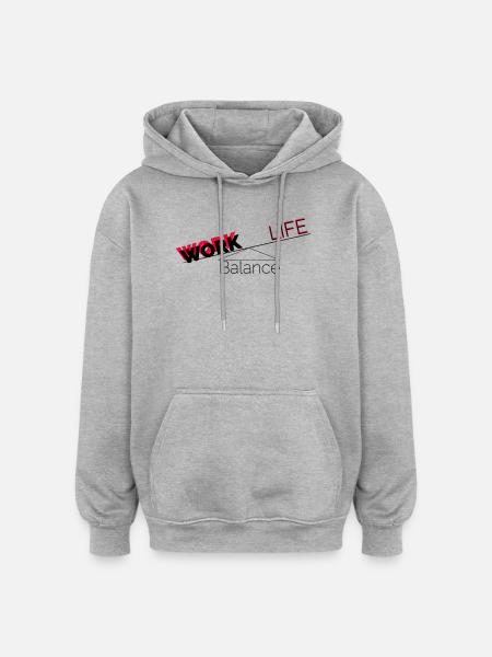 Work-life balance - Oversized Unisex Hoodie - heather grey