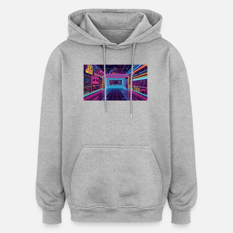 Salle de danse - Sweat à capuche oversize unisexe - gris chiné