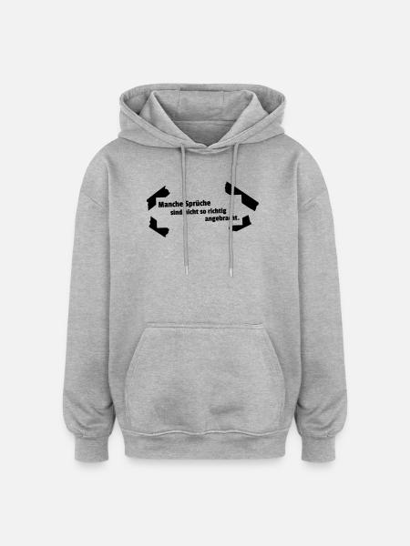 Sayings not appropriate - Oversized Unisex Hoodie - heather grey
