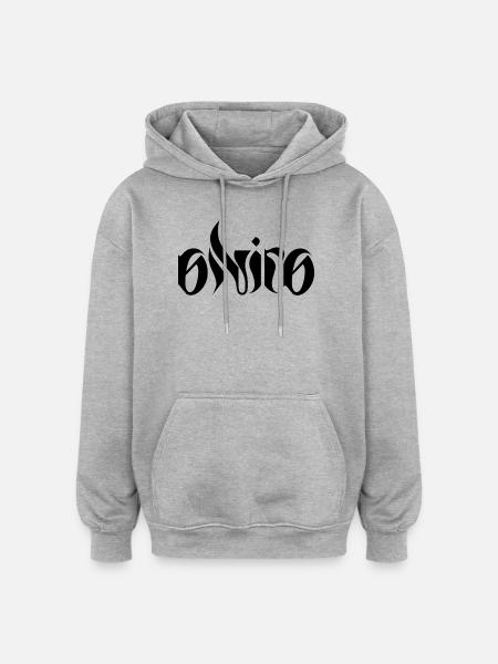 ONIRO-LOGO - Oversized Unisex Hoodie - Grau meliert
