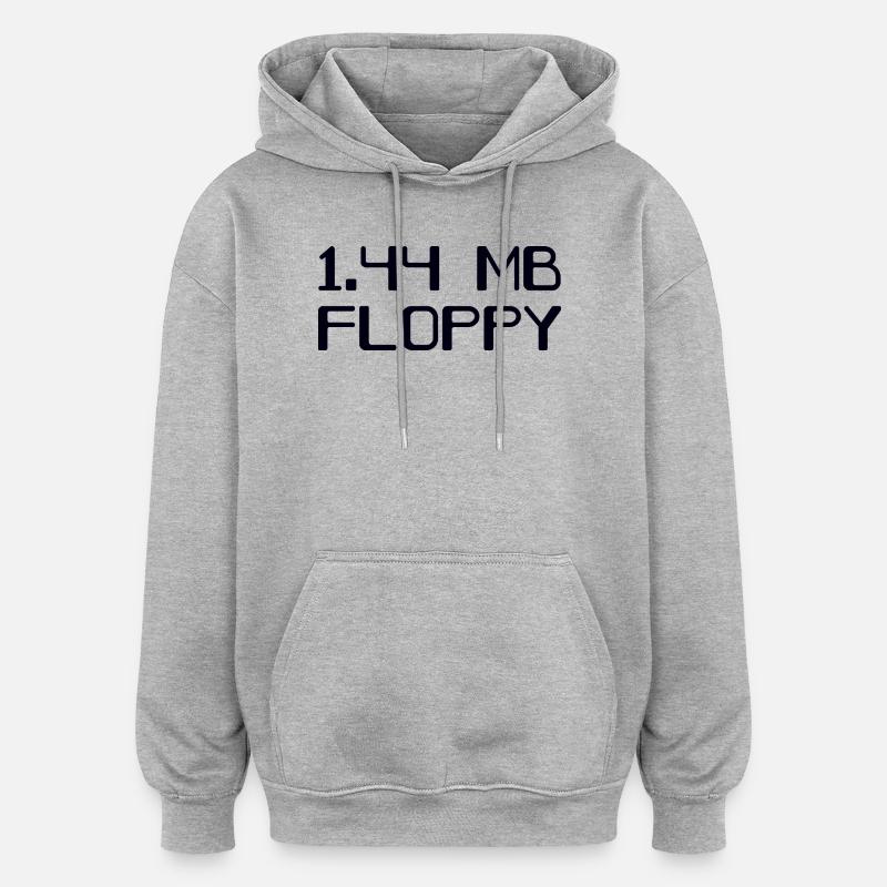 Floppy Disk 90s Storage - Oversized Unisex Hoodie - heather grey