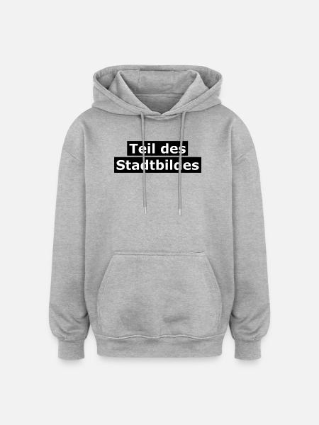 Teil des Stadtbildes - Oversized Unisex Hoodie - Grau meliert