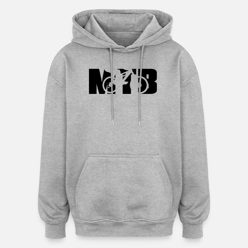 Conception de VTT - Sweat à capuche oversize unisexe - gris chiné