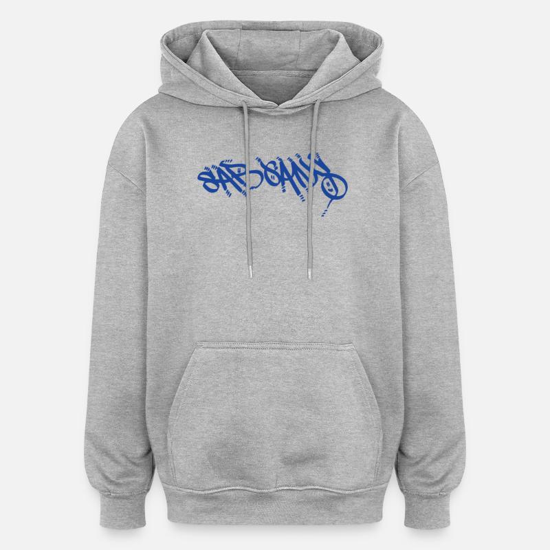 T-shirt Sargans pour de vrais Sargans - Sweat à capuche oversize unisexe - gris chiné