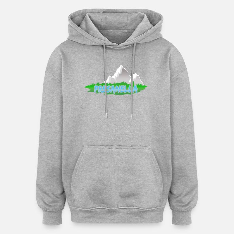 Presanella Presanella - Sweat à capuche oversize unisexe - gris chiné