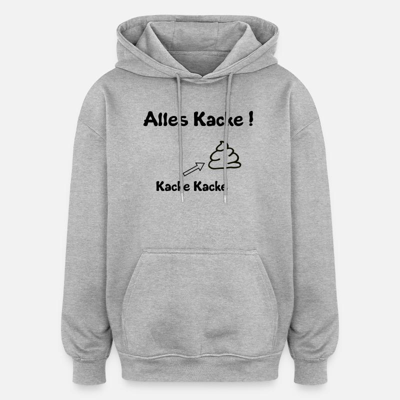 Merde - Sweat à capuche oversize unisexe - gris chiné