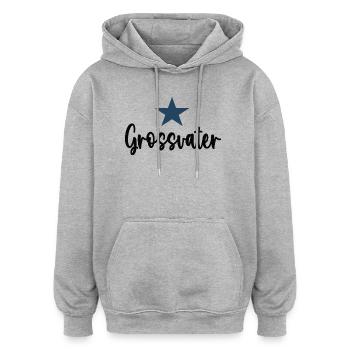 Papy Grand-père Grand-père Meilleur grand-père - Sweat à capuche oversize unisexe - gris chiné - Devant - Noah (186cm)