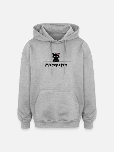 Miesepetra Pun: Petra Miesepeter - Oversized Unisex Hoodie - heather grey