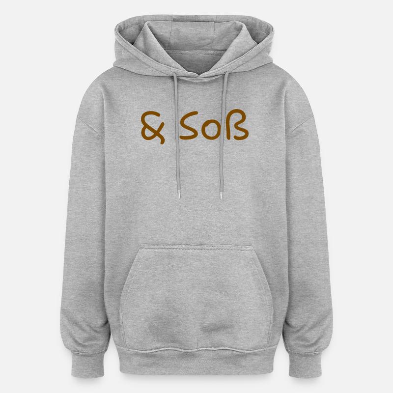 Sauce(s) - Sweat à capuche oversize unisexe - gris chiné