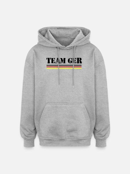 Germany Team Germany Flag - Oversized Unisex Hoodie - heather grey