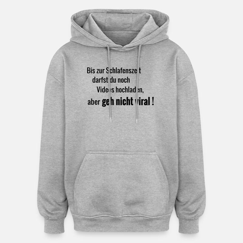 non viral - Sweat à capuche oversize unisexe - gris chiné