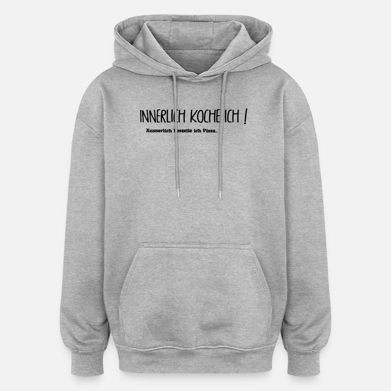 I'm boiling inside - Oversized Unisex Hoodie - heather grey