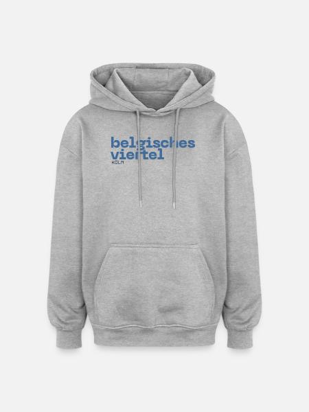 Belgisches Viertel - Köln Stadtteil - Oversized Unisex Hoodie - Grau meliert