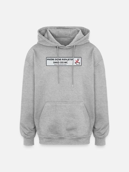 toilet - Oversized Unisex Hoodie - heather grey