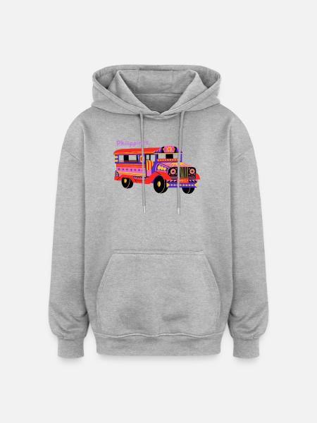Jeepney Ride – Filipino Culture - Oversized Unisex Hoodie - heather grey