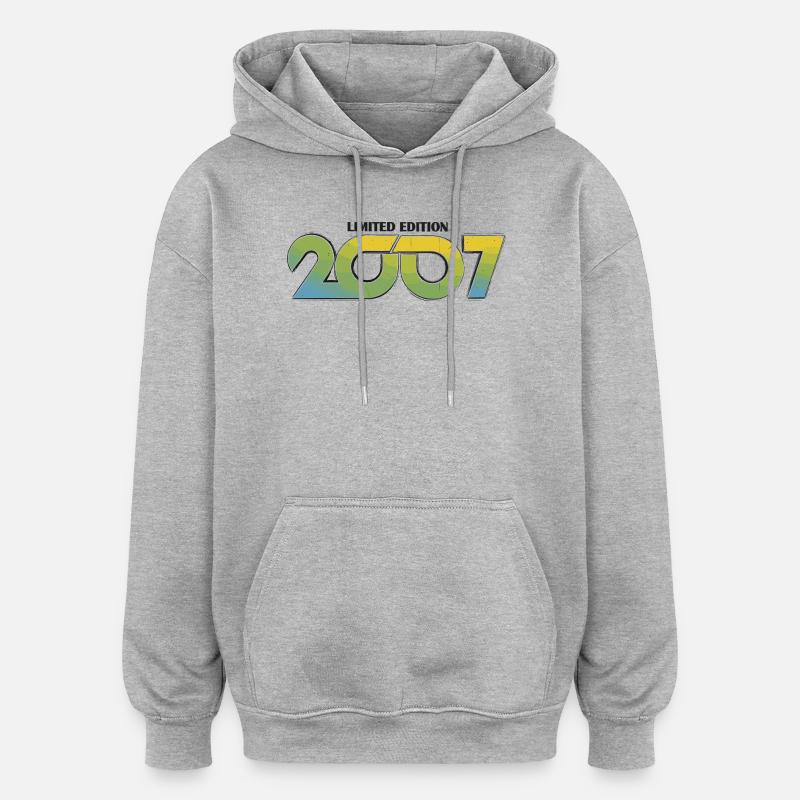 2007 Limitierte Edition Camo Gradient - Oversized Unisex Hoodie - Grau meliert