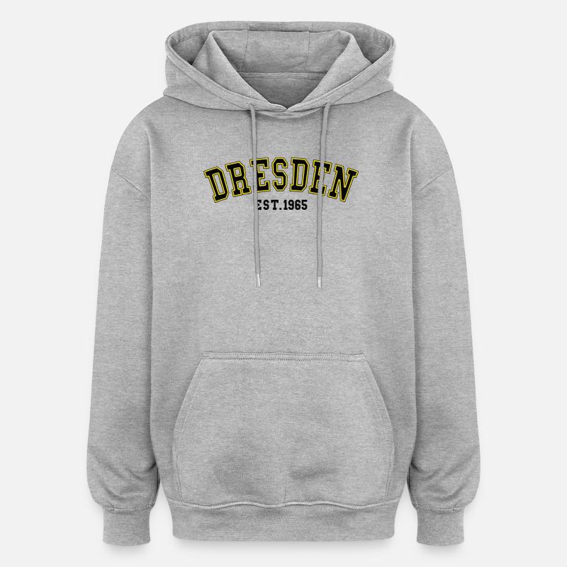 Dresde Est. 1965 - Sweat à capuche oversize unisexe - gris chiné