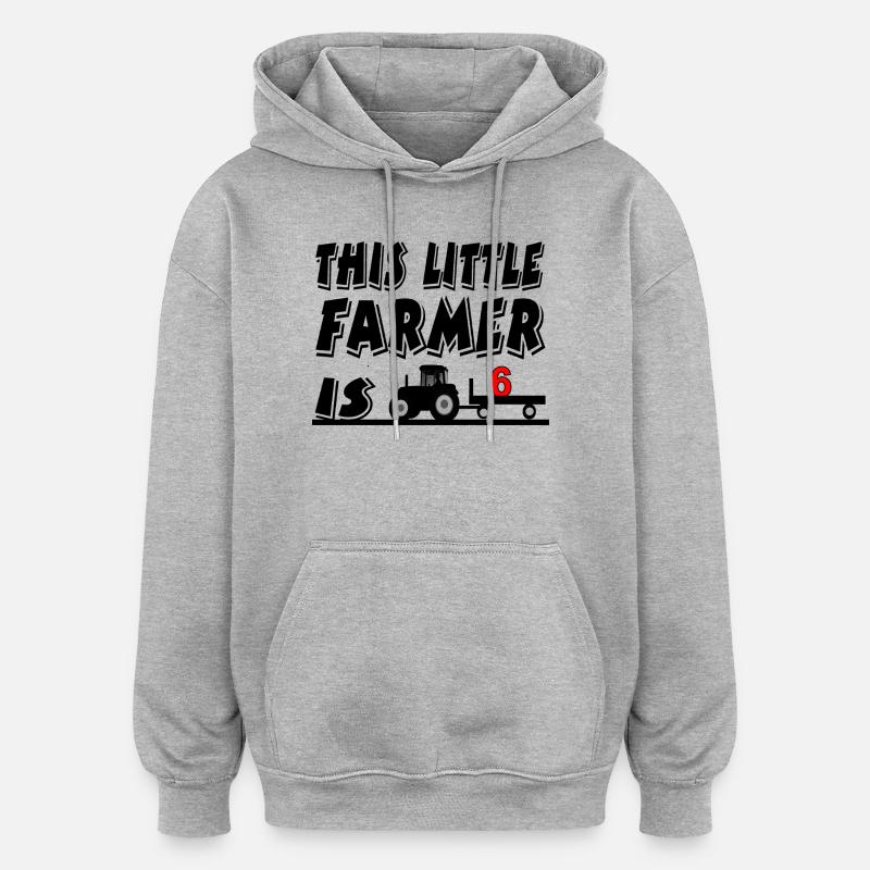 Bauer - Oversized Unisex Hoodie - Grau meliert