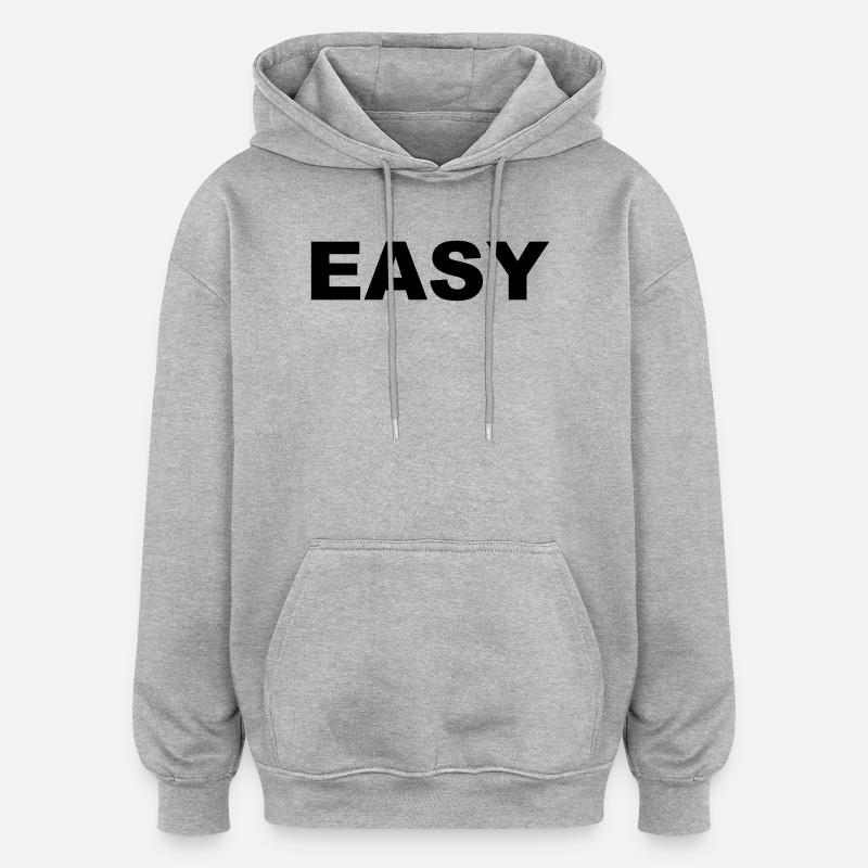 Facile - Sweat à capuche oversize unisexe - gris chiné