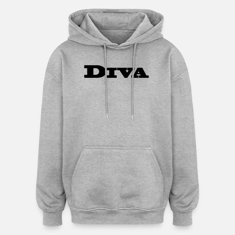 diva - Oversized Unisex Hoodie - heather grey