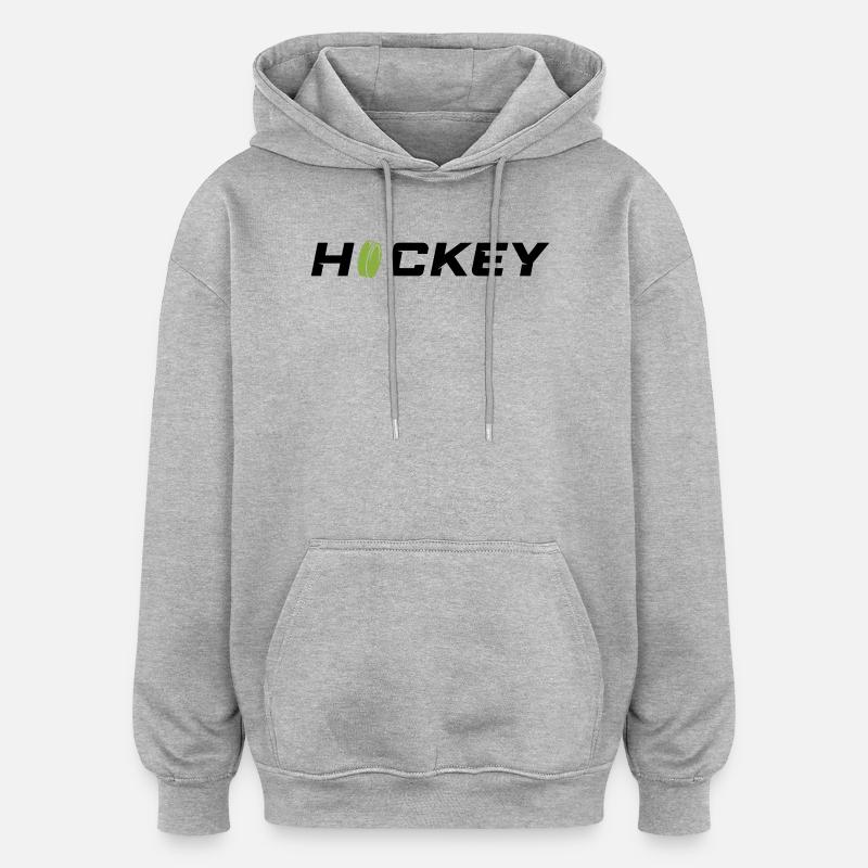 Hockey - Sweat à capuche oversize unisexe - gris chiné