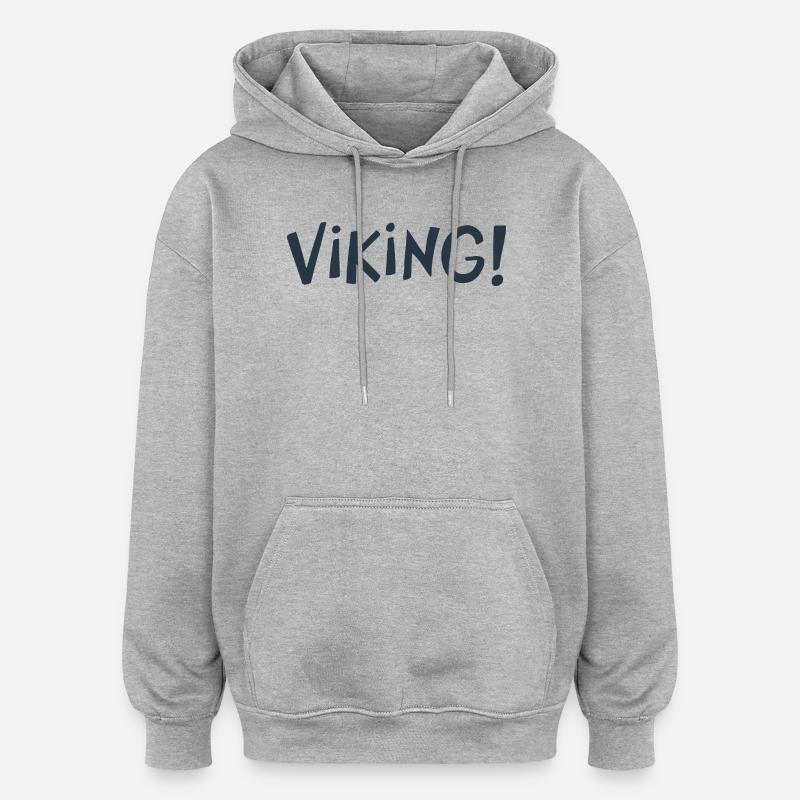 Viking Cree Grober Tippfehler - Oversized Unisex Hoodie - Grau meliert