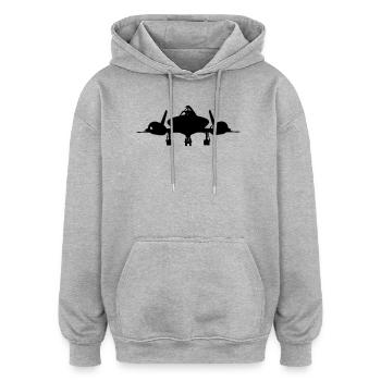SR-71 - Oversized Unisex Hoodie - Grau meliert - Vorne - Noah (186cm)