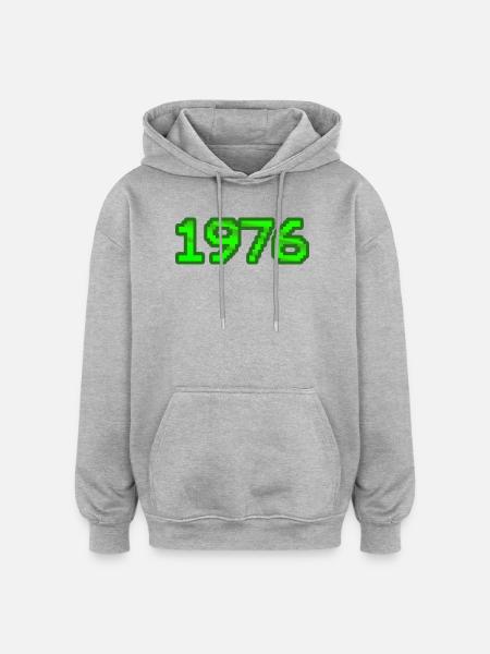Nerd 1976 - Oversized Unisex Hoodie - heather grey