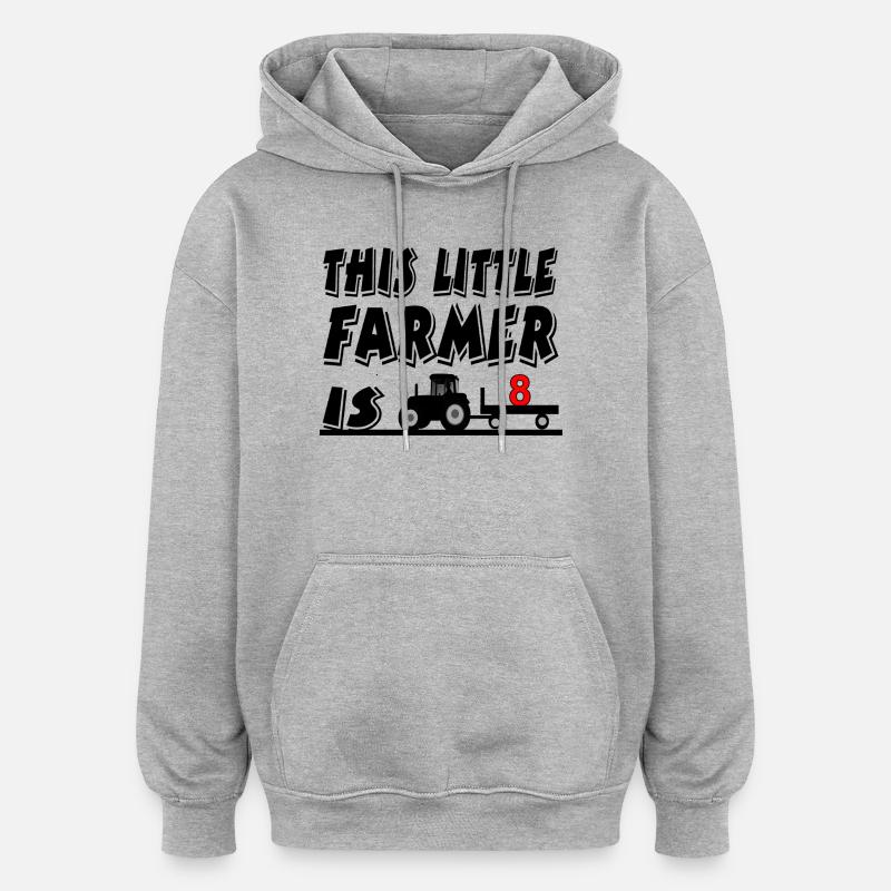 Bauer - Oversized Unisex Hoodie - Grau meliert