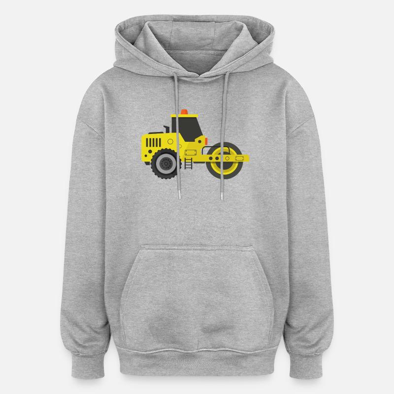 Rouleau compresseur - Sweat à capuche oversize unisexe - gris chiné