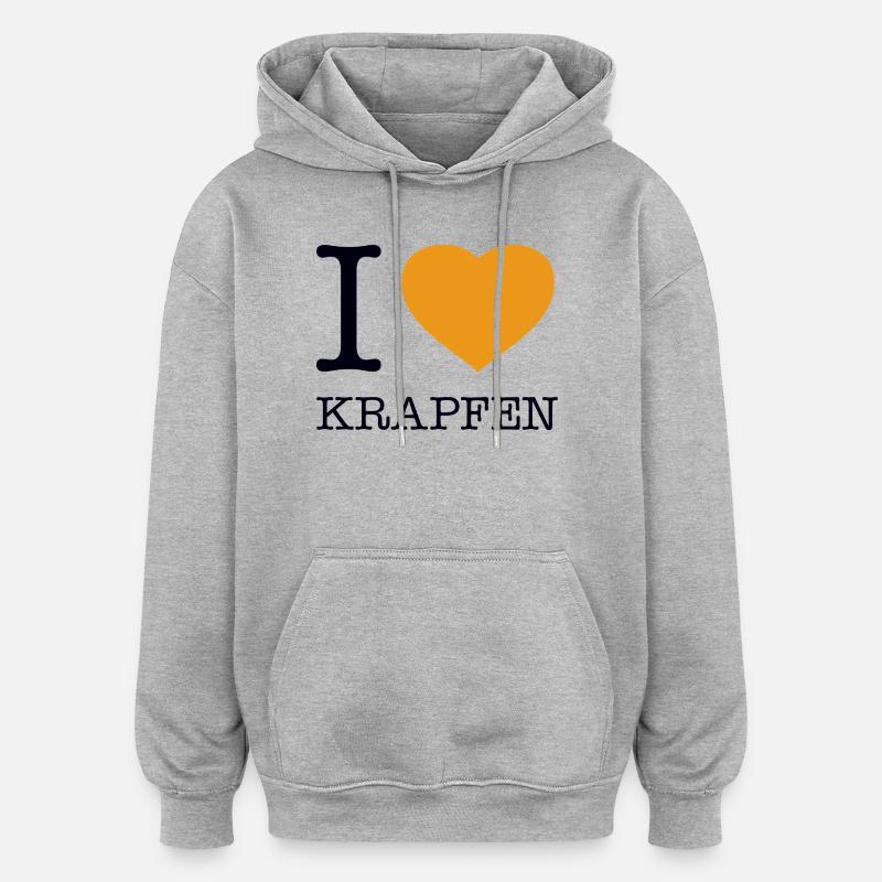 J’adore les beignets - Sweat à capuche oversize unisexe - gris chiné