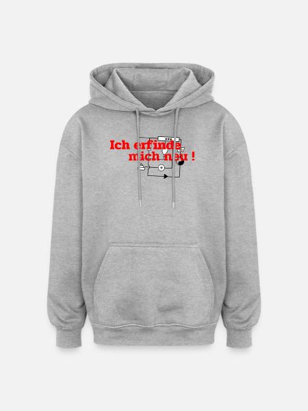 I'm reinventing myself - Oversized Unisex Hoodie - heather grey