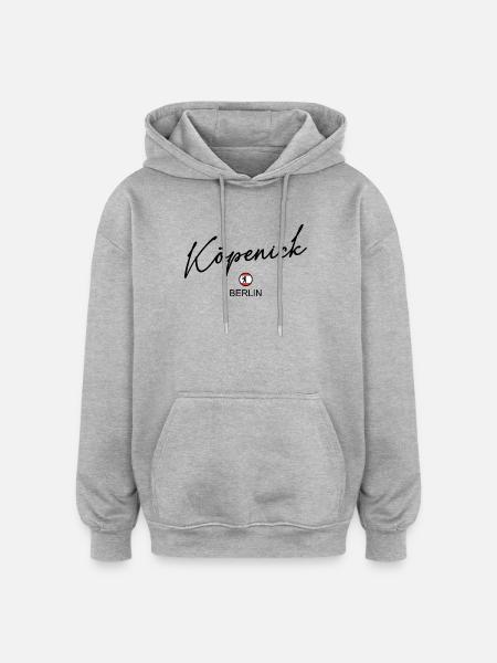 Köpenick - Berlin Flag - Berlin Bear - Oversized Unisex Hoodie - heather grey