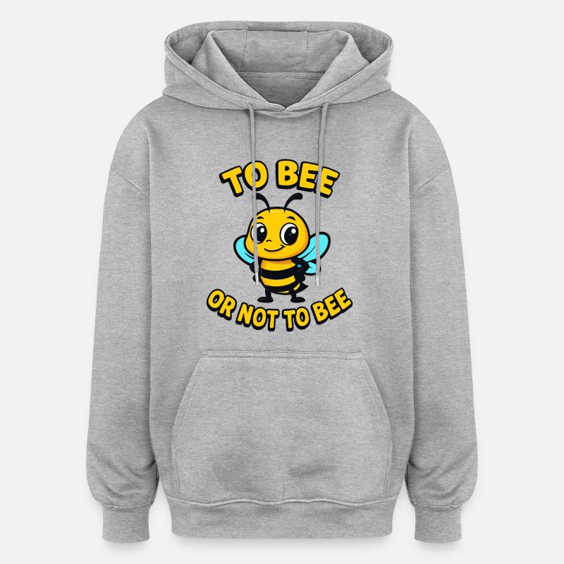Biene oder nicht Biene - Oversized Unisex Hoodie - Grau meliert