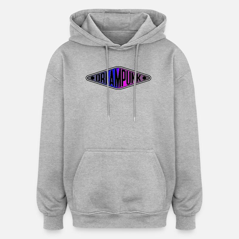 Dreampunk Neon Diamant - Sweat à capuche oversize unisexe - gris chiné