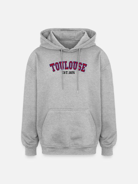 Toulouse Est. 1975 - Oversized Unisex Hoodie - heather grey