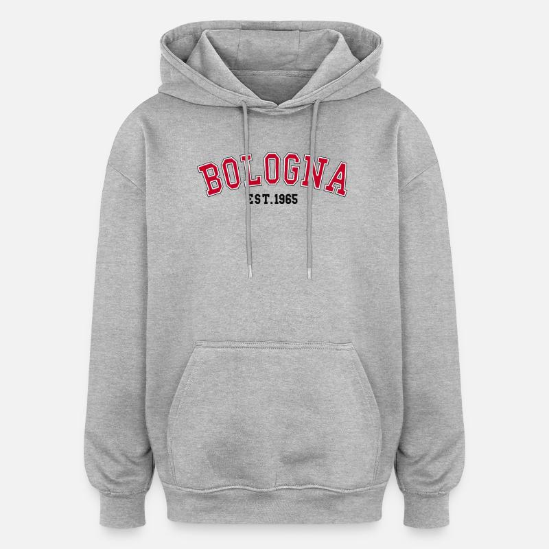 Bologne Est. 1965 - Sweat à capuche oversize unisexe - gris chiné