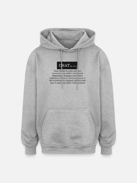 Domestic Cat definition feline despot - Oversized Unisex Hoodie - heather grey
